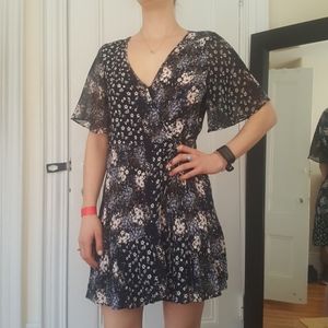 NWT BCBG floral wrap dress